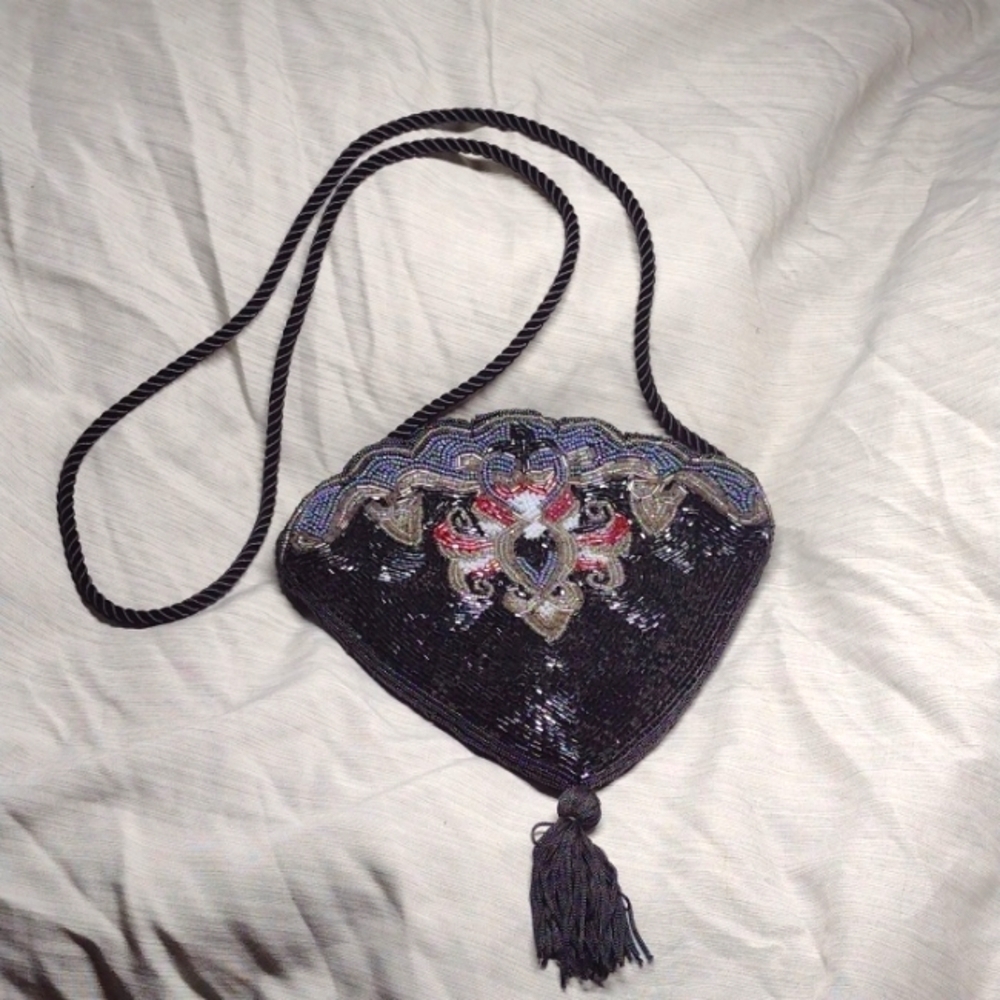 Vintage Beaded Evening Bag Purse
